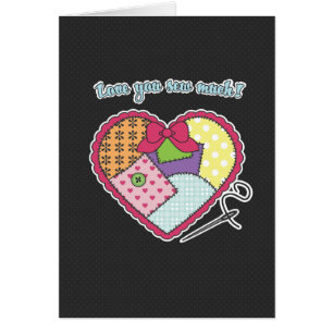 Patchwork-Herz - Liebe nähen Sie viel!