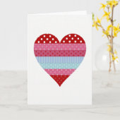 Patchwork-Herz-Liebeskarte Karte (Gelbe Blume)