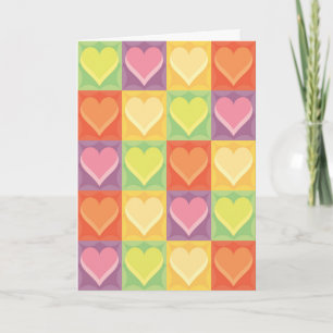 Patchwork Herz-Muttertagskarte Karte