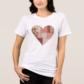 Patchwork-Herz-Valentinstag Tri-Blend Shirt (Vorderseite)