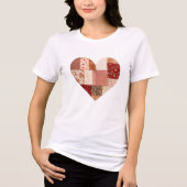 Patchwork-Herz-Valentinstag Tri-Blend Shirt (Vorderseite)