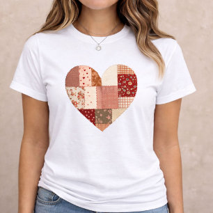 Patchwork-Herz-Valentinstag Tri-Blend Shirt