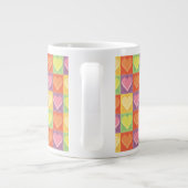 Patchwork-Herzen Jumbo-Tasse (Rückseite)
