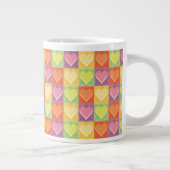 Patchwork-Herzen Jumbo-Tasse (Rechts)