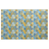 Patchwork Hexagons Gelb und Blau Stoff (Yard (91,4 cm))