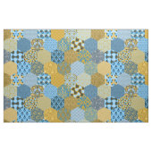 Patchwork Hexagons Gelb und Blau Stoff (Fat Quarter (45,7 x 55,9 cm))