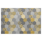 Patchwork Hexagons Gelb und Grau Stoff (Fat Quarter (45,7 x 55,9 cm))