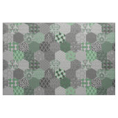 Patchwork Hexagons grün und grau Stoff (Fat Quarter (45,7 x 55,9 cm))