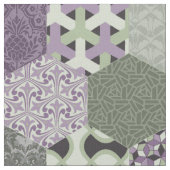 Patchwork Hexagons Lavender and Sage Stoff (Nahaufnahme)