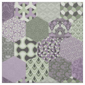 Patchwork Hexagons Lavender and Sage Stoff (Muster)