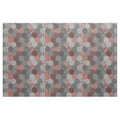 Patchwork Hexagons Rot und Grau Stoff (Yard (91,4 cm))