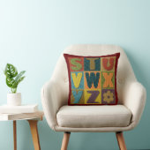 Patchwork Hintergrund mit Alphabet Muster Kissen (Stuhl )
