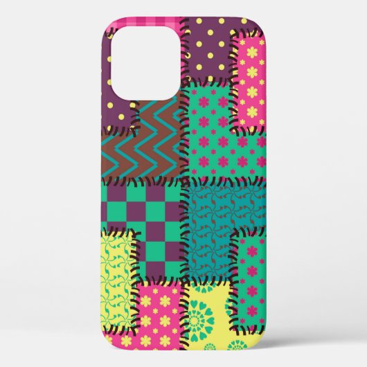 Patchwork-Hintergrund mit verschiedenen Mustern Case-Mate iPhone Hülle (Rückseite)