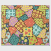 Patchwork-Hintergrund mit verschiedenen Mustern Geschenkpapier (Flach)