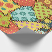 Patchwork-Hintergrund mit verschiedenen Mustern Geschenkpapier (Ecke)