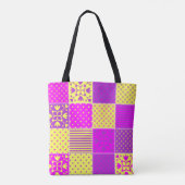 Patchwork-Hintergrund mit verschiedenen Mustern Ku Tasche (Rückseite)