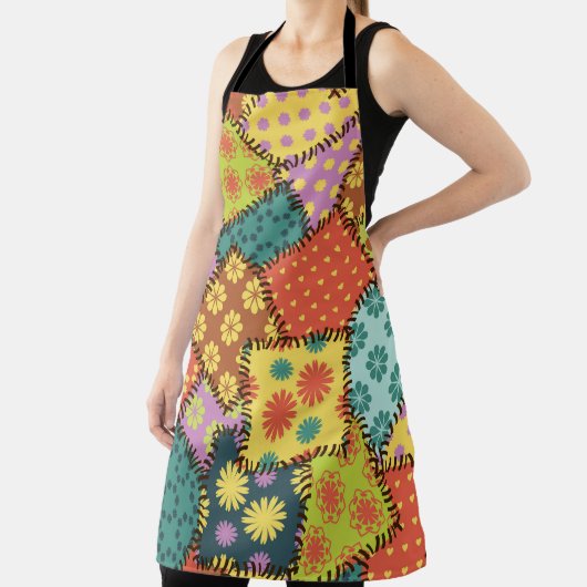 Patchwork-Hintergrund mit verschiedenen Mustern Schürze (InSitu)