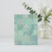 Patchwork-Hintergrund-Postkarte Postkarte (Stehend Vorderseite)