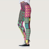 Patchwork: Hintergrund verschiedener Muster Leggings (Links)