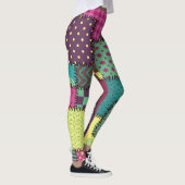 Patchwork: Hintergrund verschiedener Muster Leggings (Rechts)