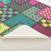 Patchwork: Hintergrund verschiedener Muster Sherpadecke (3/4)