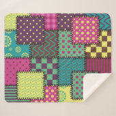 Patchwork: Hintergrund verschiedener Muster Sherpadecke (Vorderseite (Horizontal))