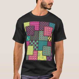 Patchwork: Hintergrund verschiedener Muster T-Shirt