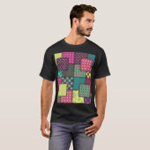 Patchwork: Hintergrund verschiedener Muster T-Shirt (Vorne ganz)