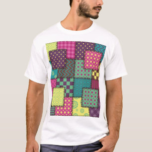 Patchwork: Hintergrund verschiedener Muster T-Shirt