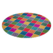 Patchwork-Hintergrund: Vielfältige Muster-Mischung Schneidebrett (Ecke)