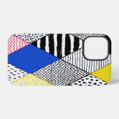 Patchwork-Hintergrund: Vögel, Punkte. iPhone Hülle (Rückseite (Horizontal))