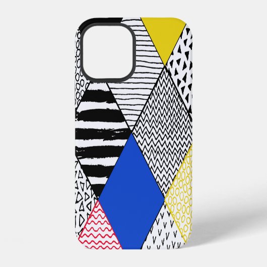 Patchwork-Hintergrund: Vögel, Punkte. iPhone Hülle (Rückseite)