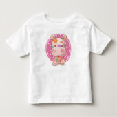 Patchwork Hippo Pink Kleinkind T-shirt (Vorderseite)