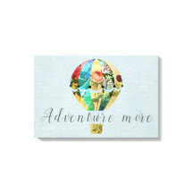 Patchwork Hot Air Ballon Canvas Print