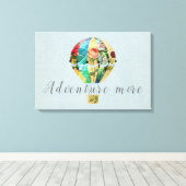 Patchwork Hot Air Ballon Canvas Print Leinwanddruck (Insitu (Holzboden))