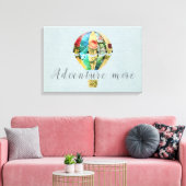Patchwork Hot Air Ballon Canvas Print Leinwanddruck (Insitu (Wohnzimmer))