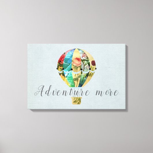 Patchwork Hot Air Ballon Canvas Print Leinwanddruck (Vorderseite)