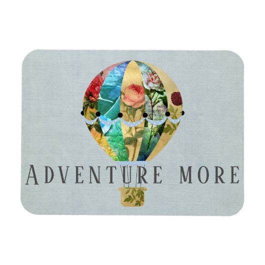 Patchwork Hot Air Ballon Magnet (Horizontal)