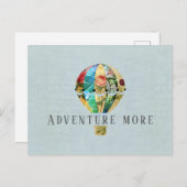 Patchwork Hot Air Ballon Postkarte (Vorne/Hinten)