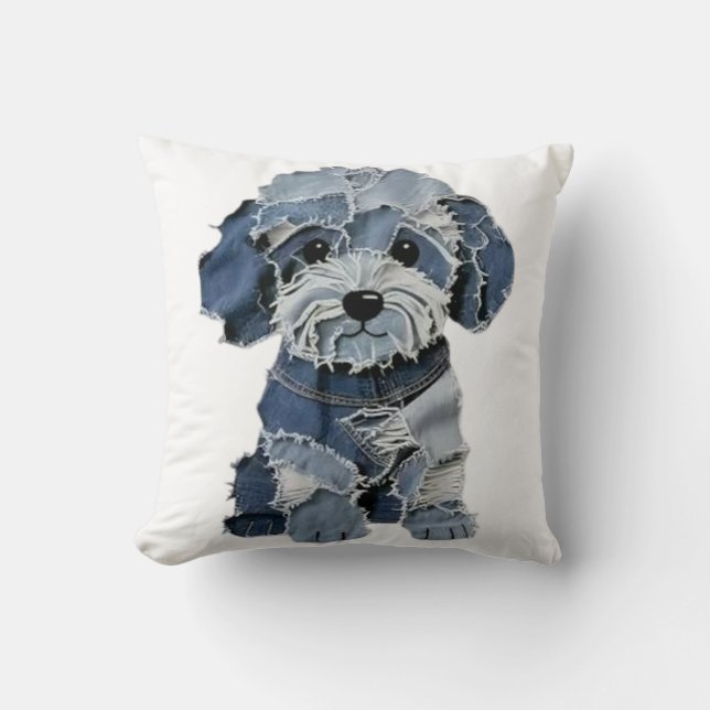 Patchwork-Hund Kissen (Vorderseite)