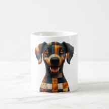 Patchwork Hund-Tasse