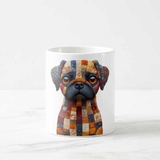 Patchwork Hund-Tasse Kaffeetasse (Mittel)