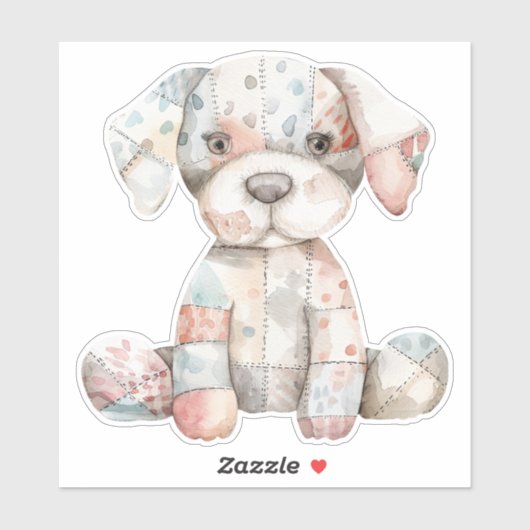 Patchwork-Hundekleber Aufkleber (Blatt)