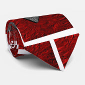 Patchwork-Imitate - Metalisches Design Krawatte (Gerollt)