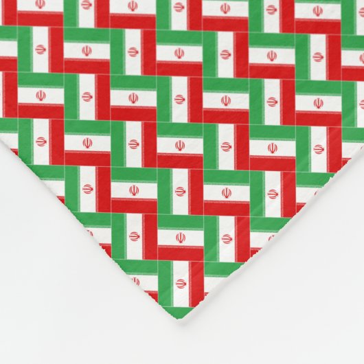 Patchwork Iran Flag Pattern Fleecedecke (Ecke)