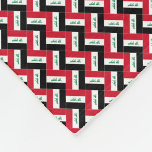 Patchwork Iraq Flag Pattern Fleecedecke