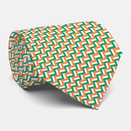 Patchwork Ireland Flag Pattern Krawatte (Gerollt)