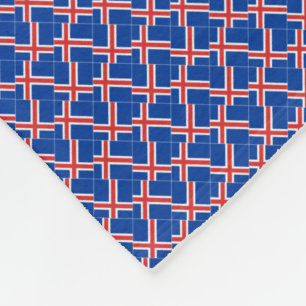 Patchwork Island Flag Pattern Fleecedecke