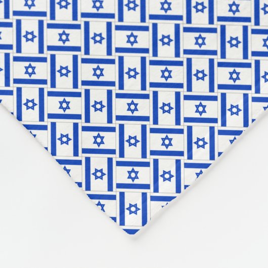 Patchwork Israel Flag Pattern Fleecedecke (Ecke)