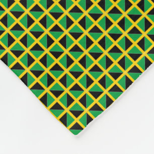 Patchwork Jamaica Flag Pattern Fleecedecke